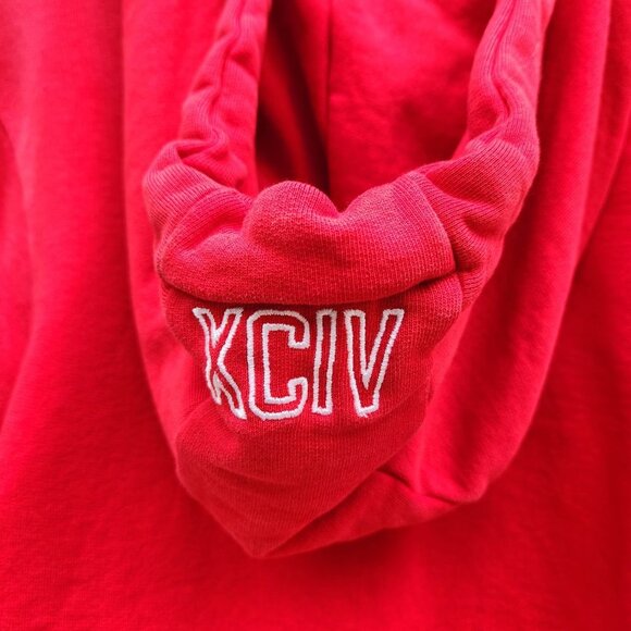 GCDS Red Cropped Spellout Hoodie - Picture 10 of 10